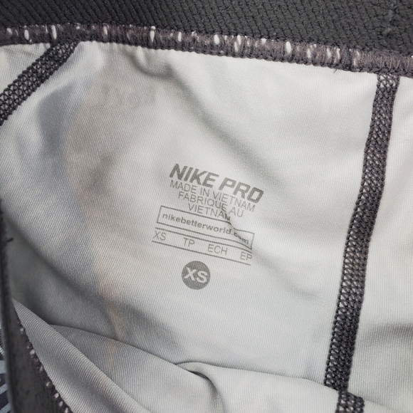Nike Pro Legging Gray White XS - Picture 5 of 9